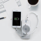 CJ Tech - Câble de recharge micro USB avec gestion de câble magnétique 6 pi - Blanc-Résout le besoin d'organisation des câbles