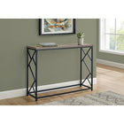 Monarch Specialties - 3533 Table D'Appoint 44 po L - Console D'entrée Taupe/Noir-Dimensions du produit: 32 po (H) x 44 (L) x 13,75 (P)