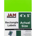 Jam Paper Étiquettes postales, 4 x 5 po, couleurs fluo assorties, 360/paquet (354329ASSRT)-Pour imprimantes laser ou à jet d’encre
