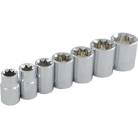 Gray Tools – Ensemble de 7 douilles chromées SAE standards à 8 pans de 1/4 à 5/8 po, prise de 3/8 po-Formats : 1/4, 5/16, 3/8, 7/16, 1/2, 9/16, 5/8 po