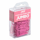 JAM PAPER - Trombone Geant Colore 2", Rose, 2 Paquets de 75-Quantite : 2/paquet (75 par boîte)