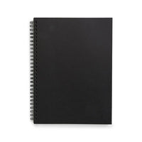 TRU RED - Cahier de notes à couverture souple, format moyen, pages réglées, noir-Format moyen (6,5 po x 9,5 po)