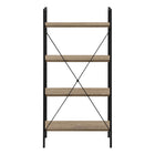 Monarch Specialties - 7800 48 po H Etagere - Taupe Fonce/Metal Noir-Garantie : 1 an limite pour les pieces