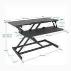 Ezywork - Convertisseur de bureau assis-debout de large 32B - 32"-Mécanisme de levage : Ressort à gaz
