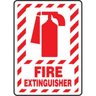 Accuform Signs - Enseigne « Fire Extinguisher », 10po x 7po, Vinyle, Anglais Avec Pictogramme-Type d'affichage Adhésif