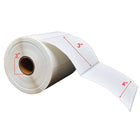 Premium Tape - 4 x 3 po (102 mm x 76 mm) Étiquettes Thermiques Directes - Noyau de 3 po (76 mm) - Paquet de 4-Blanc