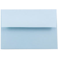 JAM Paper Enveloppes Brite Hue A7 en papier recyclé, bleu layette, 250/paquet-Enveloppes Brite Hue en papier recyclé bleu layette
