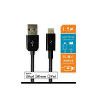 LOGiiX - Câble de chargement et de synchronisation Lightning LGX-10951, 1,5 m, noir-Compatible avec les iPhone 5, iPod touch 5G, iPod nano 7G, iPad mini et iPad 4G, le câble de chargement et de synchronisation de LOGiiX peut être utilisé avec les Mac et les PC.