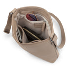 Bugatti - Femme Opera Sac en bandouliere, Taupe-Sac bandouliere pour femmes en cuir vegetalien