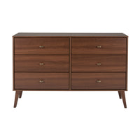 Prepac - Commode Milo à six tiroirs - cerisier-Fini en cerisier
