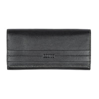 Roots - Portefeuille d'embrayage de poche pour dames - Noir-Noir - Cuir