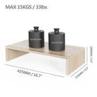 Fitueyes - Support double pour écran - Support pour écran d'ordinateur 16.7 po - Chêne - Lot de 2-Hauteur ajustable: Non