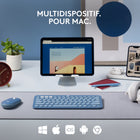 Logitech - K380 Clavier Bluetooth multi-appareils pour Mac - Myrtille-Style de frappe confortable : Le clavier compact réduit les mouvements et offre une meilleure posture, les touches concaves offrent une frappe fluide et silencieuse comme sur un ordinateur portable