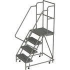 Tri-Arc Manufacturing – Escabeau roulant avec marche supérieure profonde; 40 po haut.; 4 marches; 24 po larg. (KDSR104242-D2)-Nombre de marches : 4