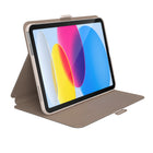 Étui folio Speck Balance pour iPad (A16/10e génération) - Lait d'amande/Moka/Charbon-Support multi-angles pour tous les angles de la vie