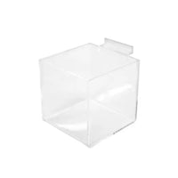 Eddie's - Slatwall Bacs carres - 5 po l x 5 po H x 5 po P - Acrylique transparent - 4/paquet-Slatwall Bacs carres