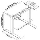AnthroDesk - Bureau de demarrage assis-debout avec commandes faciles à monter/descendre - Gris-31 po x 11 po x 7 po at 39.5 lbs
