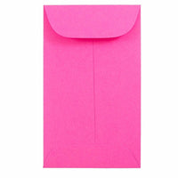 JAM Paper Enveloppes à monnaie no 6, 3 3/8 x 6 po, rose fuchsia intense Brite Hue, 1000/paquet-Enveloppes à monnaie