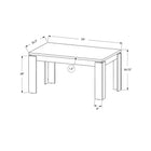 Monarch Specialties - 1056 Table A Manger - 36'X 60'/Blanc-Pattes robustes surdimensionnées