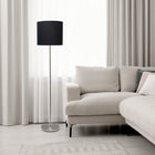 Simple Designs - Lampe de sol à incandescence, noir (LF2004-BLK)-Dimensions : 13,25 long. x 13,25 larg. x 58,25 haut. (po)
