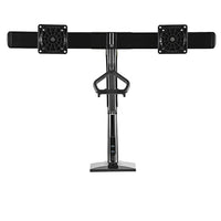 Double moniteur support de bureau Heavy Duty pour les écrans et moniteurs 22 à 27 po avec port USB de North Bayou - F27, Noir-Double Écran moniteur montage