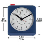 Marathon – Réveille-matin de table analogique avec veilleuse automatique, bleu-4 aiguilles : heures, minutes, secondes et alarme