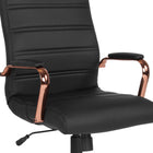 Fauteuil direction pivotant cuir noir dossier haut-Bouton de réglage de la tension d'inclinaison