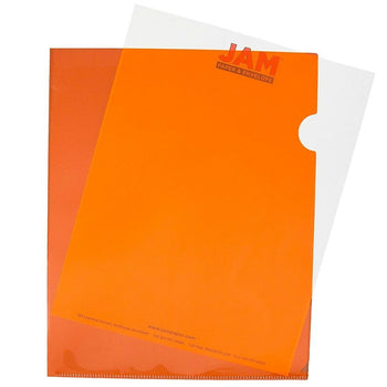 Pochettes Plastique Transparentes JAM PAPER - Taille Lettre 9x11.5 Pouces - Lot Couleur Assortie