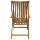 Cathay Importers – Chaise pliante à 5 positions, bois d'acacia, naturel (EC-20-0005)-Accoudoirs carrés