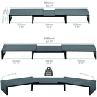 Fitueyes - Support double pour écran - Support pour écran d'ordinateur à 3 étagères avec longueur et angle réglables - Noir-Hauteur ajustable: Non