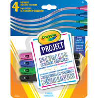 Crayola - Marqueurs de contour métalliques Project - paquet de 4-Comprend 4 marqueurs de contour métalliques