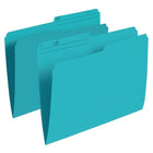 Staples Chemises de classement de couleur, format lettre, 8 1/2 po x 11 po, sarcelle, paq./100-Créez des codes couleur pour un accès facile à vos dossiers