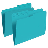Staples Chemises de classement de couleur, format lettre, 8 1/2 po x 11 po, sarcelle, paq./100-Créez des codes couleur pour un accès facile à vos dossiers