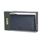 Roots - Femme Grand Portefeuille Pochette avec Chéquier Amovible - Bleu marine-12
