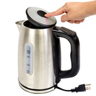 Kenmore - Bouilloire électrique sans fil de 1,7 L avec 6 préréglages de température-Les caractéristiques de sécurité intégrées comprennent un couvercle verrouillable, une poignée antidérapante au toucher froid, un arrêt automatique et une protection contre l'ébullition à sec