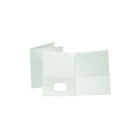 Oxford® – Portfolios pour chemises à double pochette de format lettre, paq./25, blanc-Ces portfolios à double pochette sont dotés d'un fini en similicuir grainé pour un aspect et une sensation riches