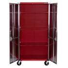 Seville Classics - Armoire de rangement roulante UltraHD - 36 po L x 18 po l x 72 po H - Rouge-4 étagères au total (3 à hauteur réglable)