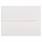 JAM Paper Enveloppes livret Strathmore papier vergé avec fermeture gommée, 4 3/8 x 5 3/4 po, blanc brillant, 1000/pqt-Blanc brillant