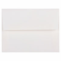JAM Paper Enveloppes livret Strathmore papier vergé avec fermeture gommée, 4 3/8 x 5 3/4 po, blanc brillant, 1000/pqt-Blanc brillant