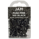JAM Paper – Punaises, noir, 3 paquets de 100, total de 300 (222419046g)-Métal