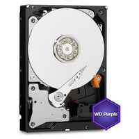 WD Disque dur interne Purple Surveillance, 2 To, SATA, 6 Go/s, 3,5 po (WD20PURZ)-Les disques WD Purple ont été conçus tout spécialement pour répondre aux exigences extrêmes en matière de température élevées des systèmes de surveillance fonctionnant 24 h/24 et 7 j/7
