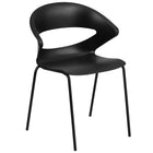 Flash Furniture – Chaise empilable HERCULES d’une capacité de 440 lb, noir (RUT4BK)-Capacité de poids de 440 lb