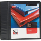 Staples® – Reliure de présentation robuste à anneaux en D, 4 po, noir-Les anneaux montés à l'arrière permettent aux pages de reposer à plat