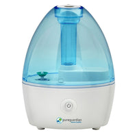 PureGuardian – Humidificateur Ultrasonic Cool Mist H910BL 14 heures -Un réservoir de 0,23 gallon offre jusqu'à 14 heures de fonctionnement. La protection Silver Clean combat la croissance de moisissure et de moisissure à la surface du réservoir d'eau