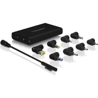 Adaptateur secteur universel Aluratek avec ports USB Type-C et QC 3.0, 8,5 "x 5,5" x 2,25 ", noir-Adaptateur CA universel avec ports de type C et 3.0 QC pour une recharge rapide et efficace