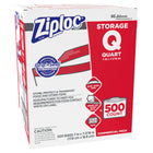 Ziploc − Sacs d’emballage à double fermeture à glissière − 7 po x 7 7/16 po − paquet de 500-Fabriqué en plastique durable