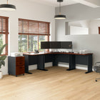 Bush Business Furniture - Classeur mobile à 3 tiroirs Cubix de, cerisier Hansen/galaxie-La collection Series A permet d’optimiser n’importe quel espace avec des options de configurations infinies et de nombreux finis deux tons pour un style qui vous convient