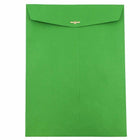 JAM Paper Enveloppes recyclées à extrémité ouverte, 10 x 13 po, fermeture à agrafe, vert, paq./25 (87519a)-Vert
