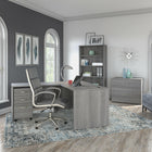 Classeur mobile à 3 tiroirs Studio C de Mobilier d’entreprise Bush - format lettre/légal - gris platine-Assemblage nécessaire