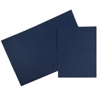 JAM PaperMD – Chemises à 2 pochettes au fini lin, bleu marine, 50/paquet-Chemises en lin bleu marine